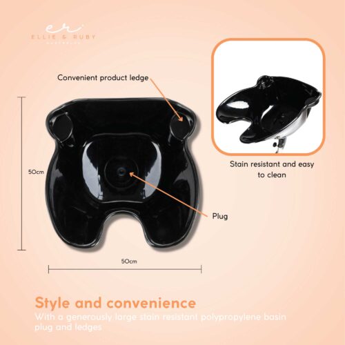 Large Portable Hairdressing Salon Basin Deep Hair Washing Sink Shampoo Wash Bowl - Image 4