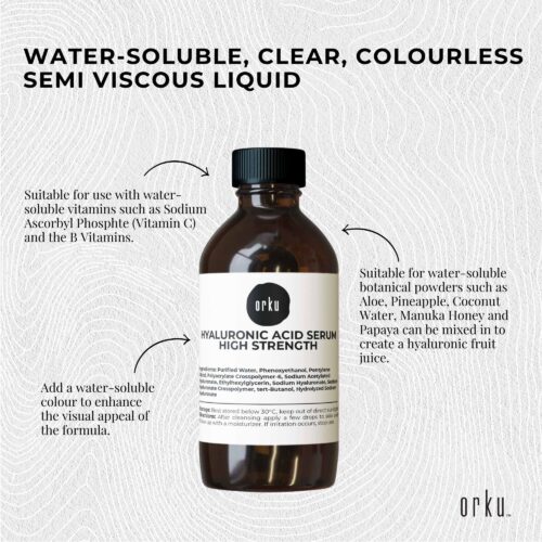 250ml Hyaluronic Acid Serum High Strength Bulk Cosmetic Face Skin Care - Image 6