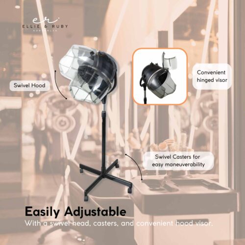Free Standing Hair Dryer Hood Bonnet Hairdryer Height Adjustable Salon Equipment - Image 4