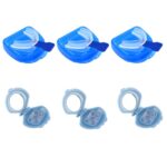 3x Mouthguard Mouthpiece 3x Nose Clip Anti Snoring Aid Sleep Breathing Device
