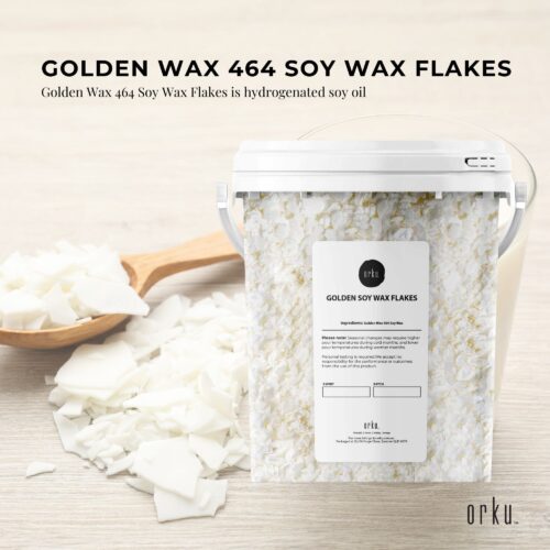400g Golden 464 Soy Wax Flakes Bucket 100% Pure Natural DIY Candle Melts Chips - Image 2