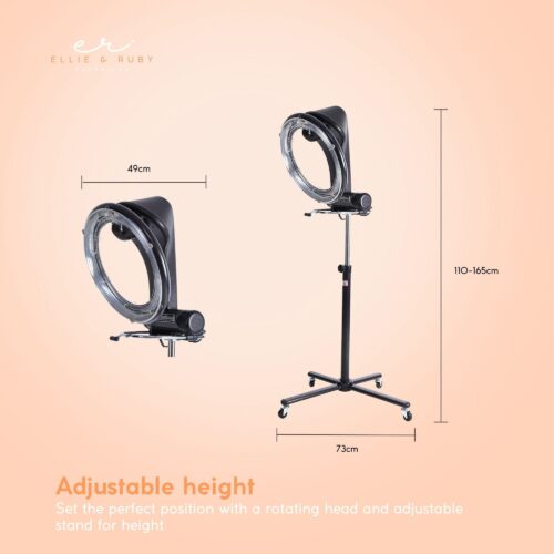 Standing Hair Dryer Accelerator Colour 360 Rotating Halo Rolling Salon Equipment - Image 3