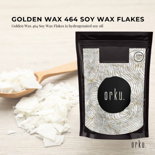 50g Golden 464 Soy Wax Flakes 100% Pure Natural DIY Candle Melts Chips - Image 3