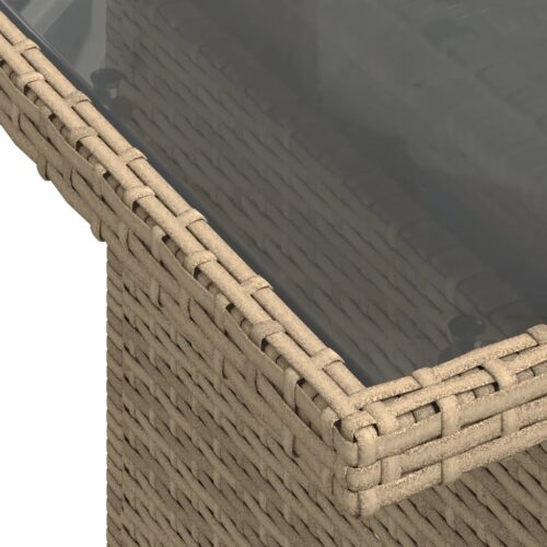 6-Piece Garden Sofa Set with Cushions Beige Poly Rattan Wicker Outdoor Patio Furniture - Image 8