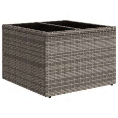 8-Piece Garden Sofa Set with Cushions Grey Poly Rattan Wicker Outdoor Patio Furniture - Image 6