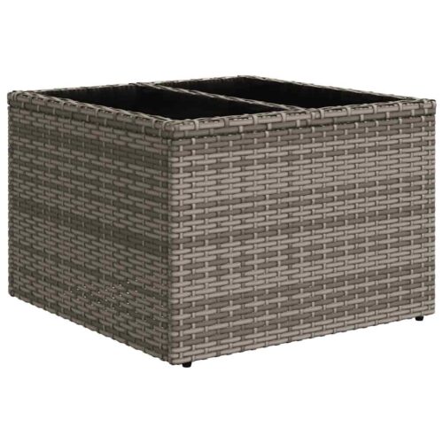 7-Piece Garden Sofa Set with Cushions Grey Poly Rattan Wicker Outdoor Patio Furniture - Image 7