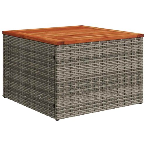 7-Piece Garden Sofa Set with Cushions Grey Poly Rattan Wicker Outdoor Patio Furniture - Image 7