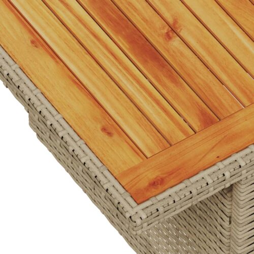 9-Piece Garden Sofa Set with Cushions Beige Poly Rattan Wicker Outdoor Patio Furniture - Image 12