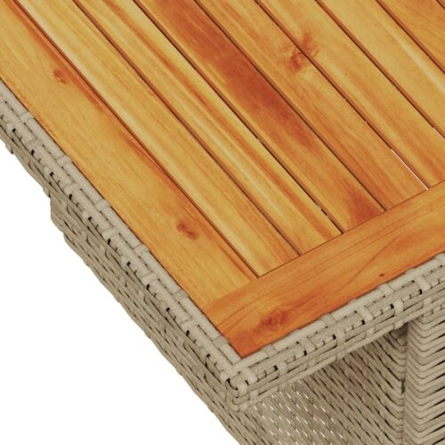 9-Piece Garden Sofa Set with Cushions Beige Poly Rattan Wicker Outdoor Patio Furniture - Image 9