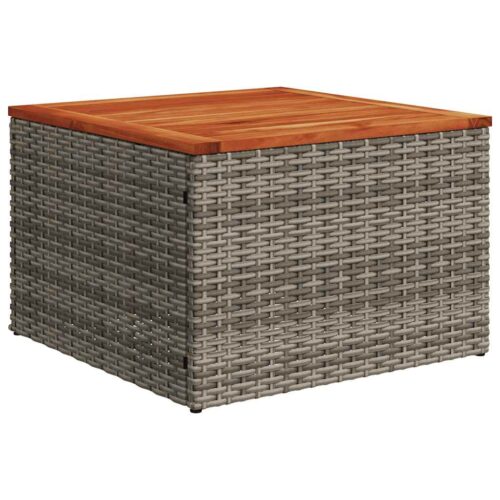 7-Piece Garden Sofa Set with Cushions Grey Poly Rattan Wicker Outdoor Patio Furniture - Image 7