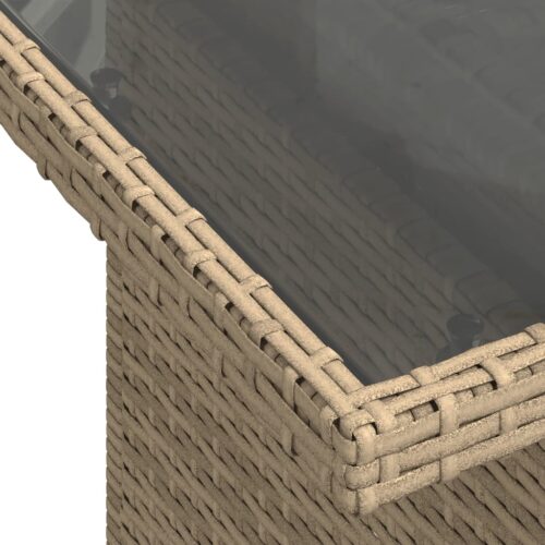 11-Piece Garden Sofa Set with Cushions Beige Poly Rattan Wicker Outdoor Patio Furniture - Image 10