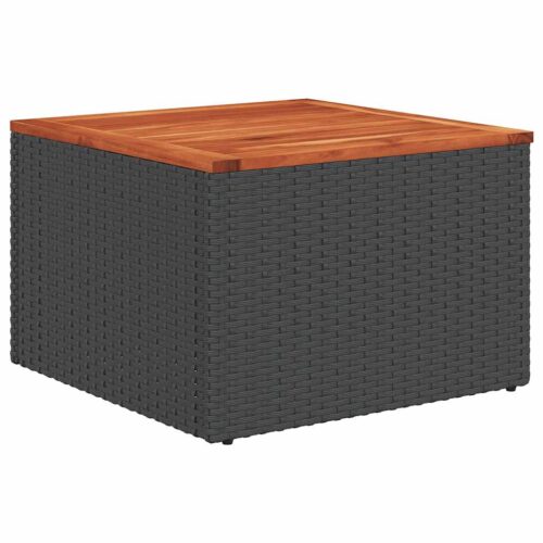 11-Piece Garden Sofa Set with Cushions Black Poly Rattan Wicker Outdoor Patio Furniture - Image 7