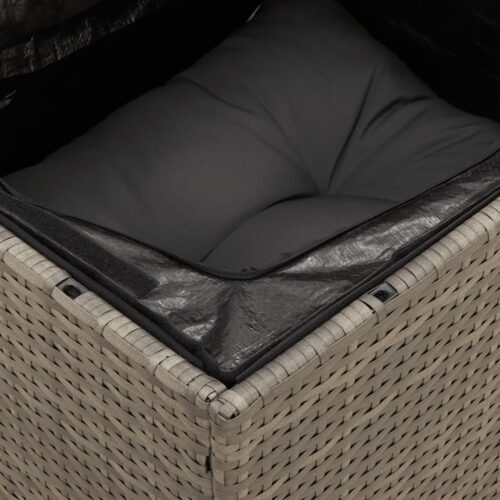 13-Piece Garden Sofa Set with Cushions Grey Poly Rattan Wicker Outdoor Patio Furniture - Image 7