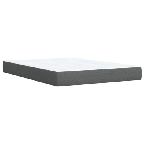 Fabric Bed Frame with Mattress Set Spring Box Base Platform Dark Grey Queen - Image 10
