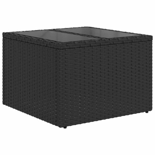 6-Piece Garden Sofa Set with Cushions Black Poly Rattan - Image 6