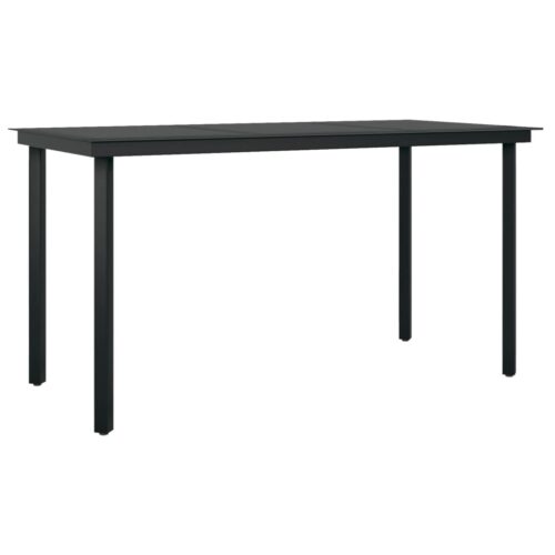5-Piece Garden Dining Set with Cushions Black Poly Rattan - Image 4