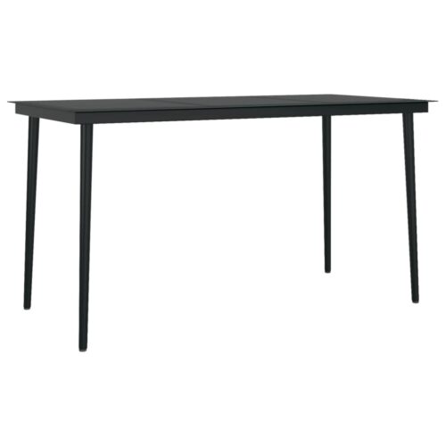 5-Piece Garden Dining Set with Cushions Black Poly Rattan - Image 4