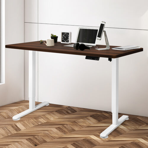 Levede Motorised Standing Desk Adjustable 140cm Walnut 1000x 1MM - Image 7