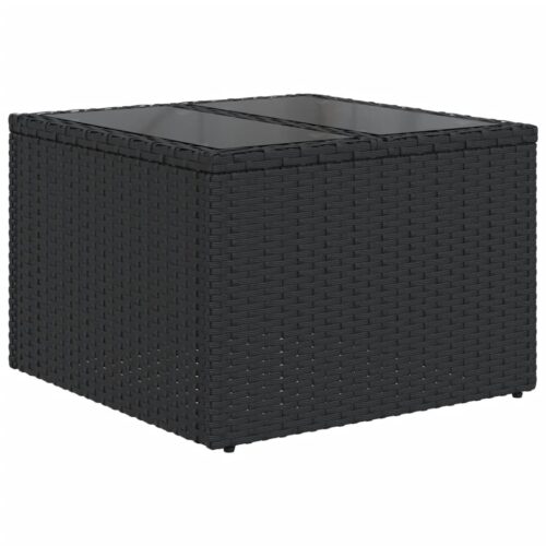 11-Piece Garden Sofa Set with Cushions Black Poly Rattan - Image 5