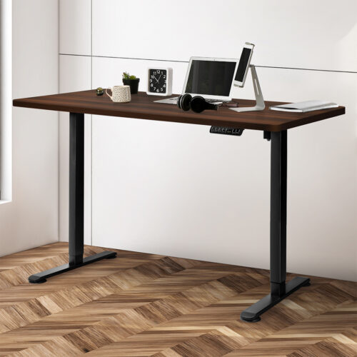 Levede Motorised Standing Desk Adjustable 140cm Walnut 1000x 1MM - Image 7