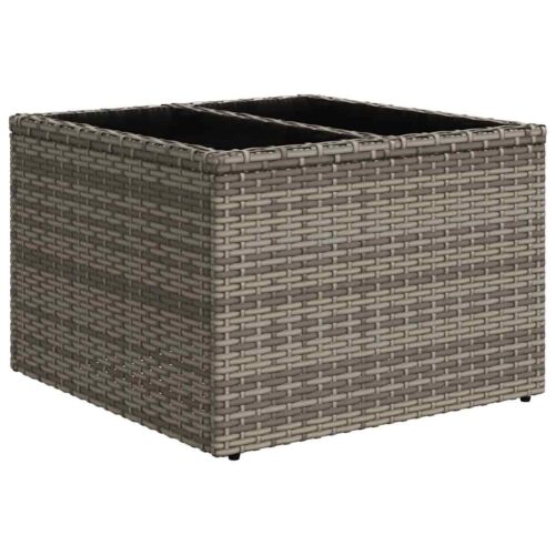 6-Piece Garden Sofa Set with Cushions Grey Poly Rattan - Image 6