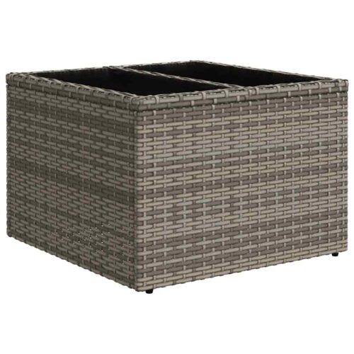 7-Piece Garden Sofa Set with Cushions Grey Poly Rattan - Image 7