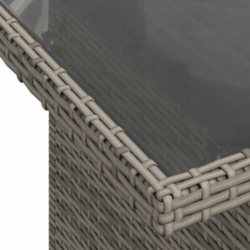 6-Piece Garden Sofa Set with Cushions Grey Poly Rattan - Image 11