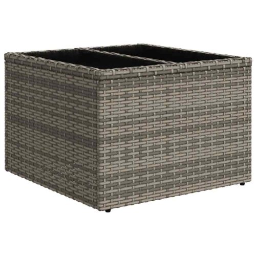 7-Piece Garden Sofa Set with Cushions Grey Poly Rattan - Image 7
