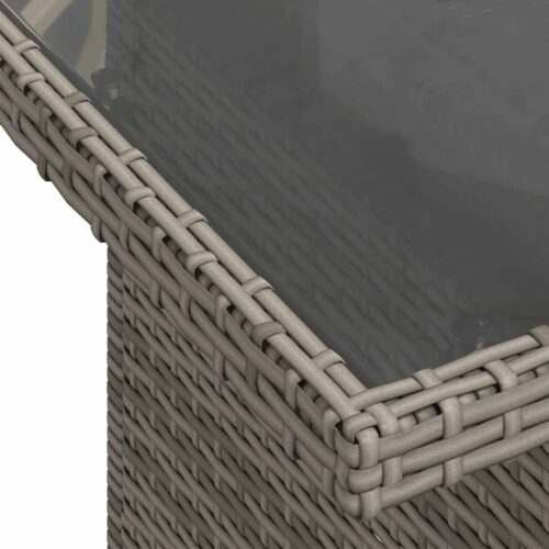 7-Piece Garden Sofa Set with Cushions Grey Poly Rattan - Image 12