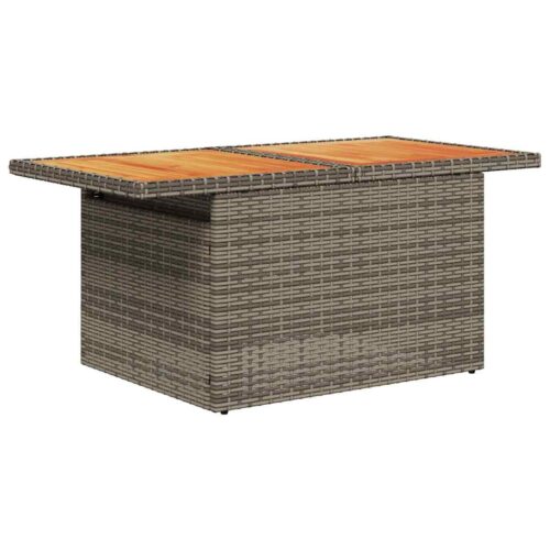 8-Piece Garden Sofa Set with Cushions Grey Poly Rattan - Image 7