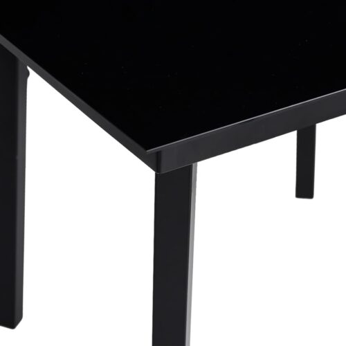3-Piece Garden Dining Set with Cushions Black Poly Rattan - Image 7