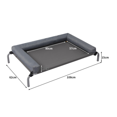 Pawz Elevated Pet Bed Sofa Bolster Dog Cat Trampoline Hammock Raised Large 108x62x15cm - Image 3