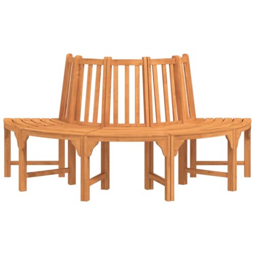 Half Round Tree Bench 208cm Solid Wood Eucalyptus - Image 3