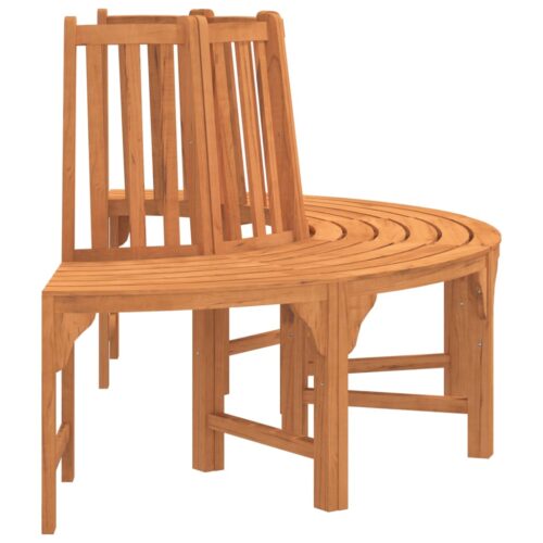 Half Round Tree Bench 208cm Solid Wood Eucalyptus - Image 4