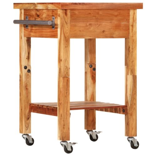Kitchen Trolley 55x55x89cm Solid Wood Acacia - Image 5