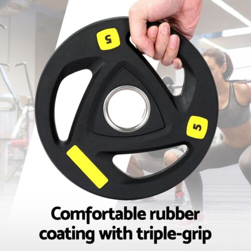 Everfit Weight Plates Standard 5kgx2 Dumbbells Barbells Plate Weight Lifting Home - Image 4