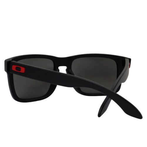Oakley OO 9102-U255 Holbrook Matte Black Red Prizm Grey Lens Mens Sunglasses - Image 5