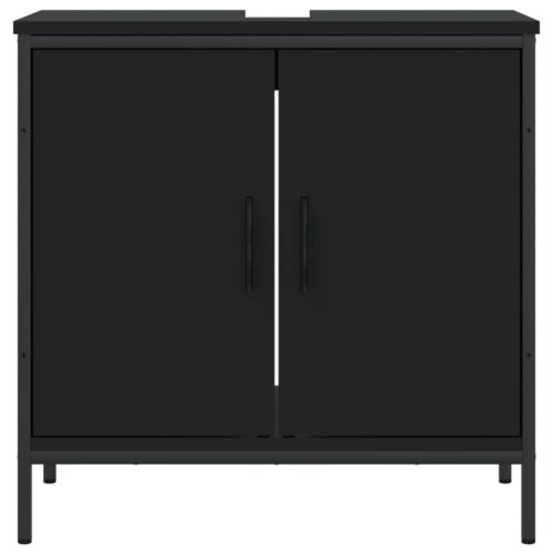 Wooden Bathroom Vanity Cabinet Basin Sink Storage Shelf Stand Unit Black 60x30x60cm - Image 5