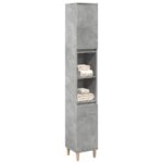 Bathroom Cabinet Concrete Grey 30x30x190cm Engineered Wood