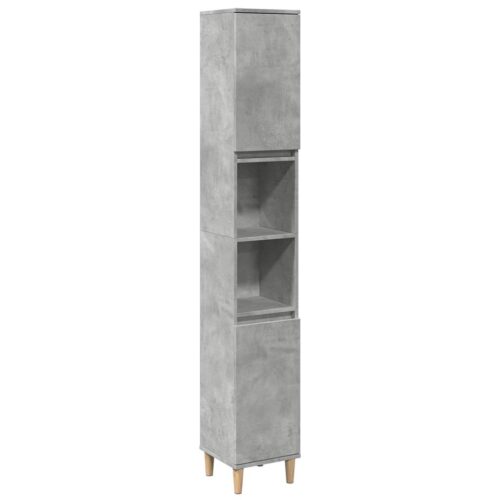 Bathroom Cabinet Concrete Grey 30x30x190cm Engineered Wood - Image 3