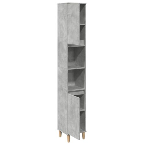 Bathroom Cabinet Concrete Grey 30x30x190cm Engineered Wood - Image 6