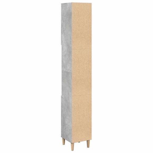 Bathroom Cabinet Concrete Grey 30x30x190cm Engineered Wood - Image 8