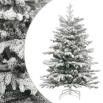 Artificial Hinged Christmas Tree with Flocked Snow 240cm