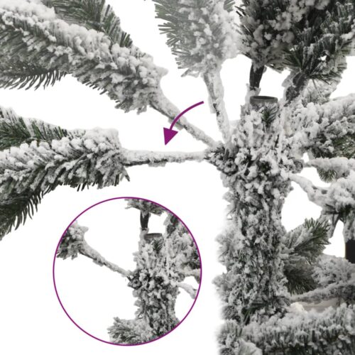 Artificial Hinged Christmas Tree with Flocked Snow 240cm - Image 3