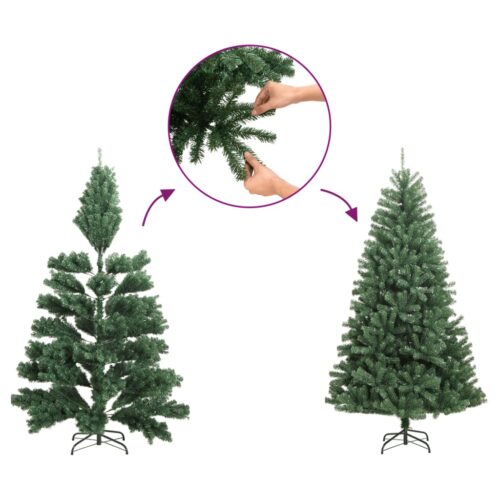 Artificial Hinged Christmas Tree with Flocked Snow 240cm - Image 8