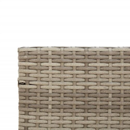 Garden Sofa with Table Cushions L-Shaped Grey Poly Rattan - Image 10
