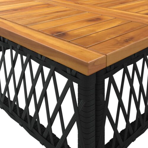 2-Piece Garden Sofa Set with Cushions Black Poly Rattan - Image 9