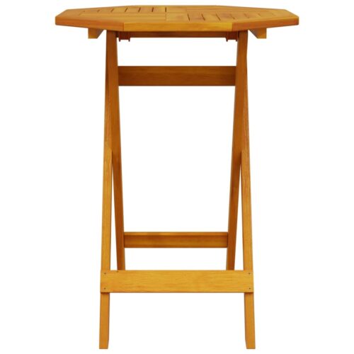 3-Piece Folding Bistro Set Solid Wood Acacia - Image 4