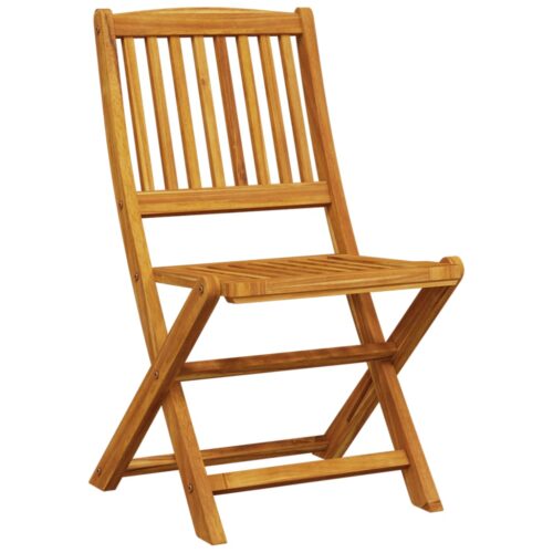 3-Piece Folding Bistro Set Solid Wood Acacia - Image 5