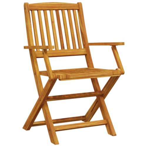 3-Piece Folding Bistro Set Solid Wood Acacia - Image 5